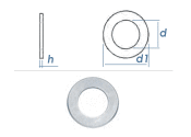 2,7mm Unterlegscheiben DIN125 Stahl verzinkt  (100 Stk.)