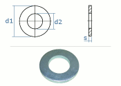 15mm Unterlegscheiben DIN134 Stahl verzinkt (10 Stk.)