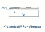 3mm HM-Kleinfrässtift Rundbogen (1 Stk.)