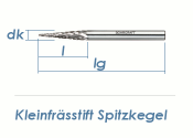 3mm HM-Kleinfrässtift Spitzkegel (1 Stk.)