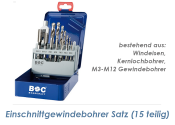 M3-M12 Einschnittgewindebohrer Satz DIN352B 15-tig in...