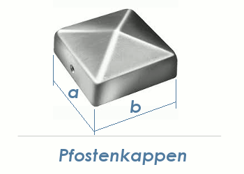 71 x 71mm Pfostenkappe rostfrei (1 Stk.)