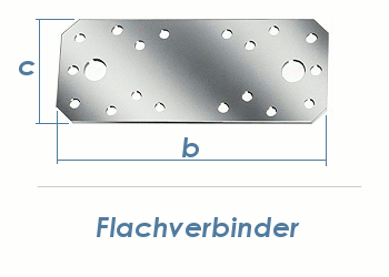 96 x 35 x 2,5mm Flachverbinder verzinkt (1 Stk.)