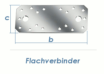 180 x 40 x 2,5mm Flachverbinder verzinkt (1 Stk.)