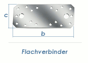 204 x 90 x 3mm Flachverbinder verzinkt (1 Stk.)
