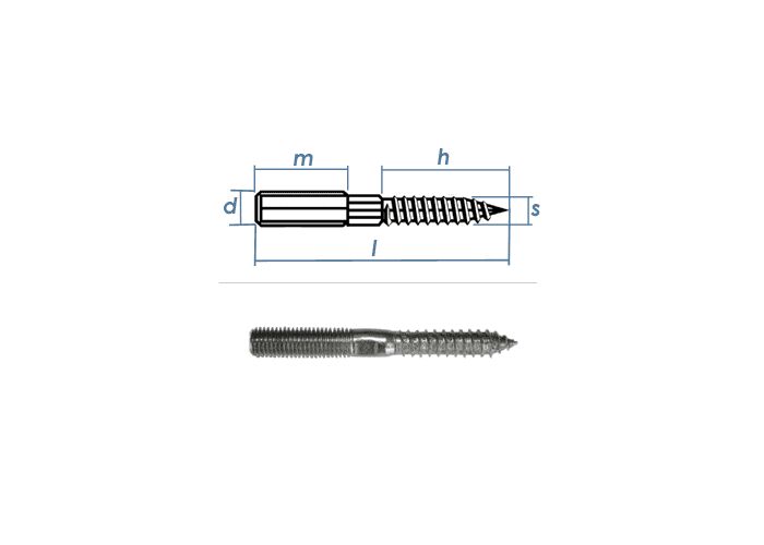5er-Set Eindrehwerkzeug Für Stockschrauben M6 X 50 Mm – Mit 1/4" Sechskant-Schaft