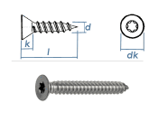 3,9 x 9,5mm Blechschrauben Senkkopf TX Edelstahl A2 DIN7982 (100 Stk.)