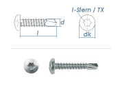 3,9 x 19mm Bohrschrauben Linsenkopf TX DIN7504 Edelstahl...