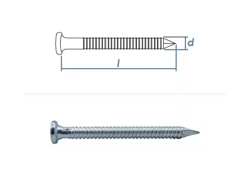 4 x 40mm Kamm Nägel (100 Stk.)