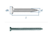 7,5 x 42mm Rahmenschrauben mit Senkkopf Torx Stahl...