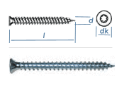 7,5 x 72mm Rahmenschrauben mit Senkkopf Torx Stahl...