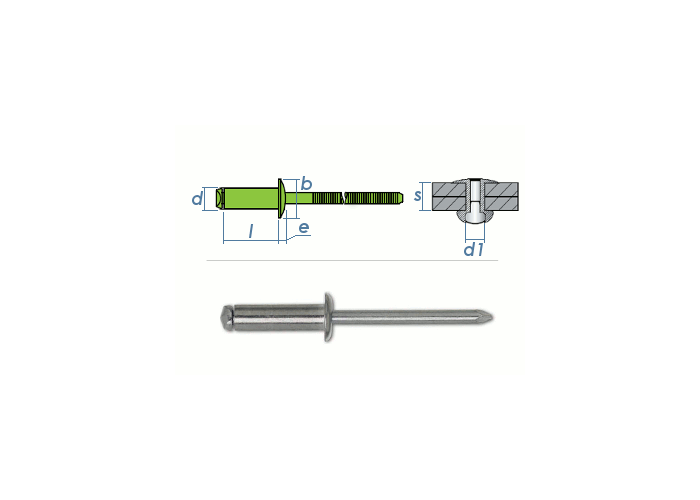 500x Blindnieten Flachkopf 3x8 Mm, Edelstahl A2 – DIN 7337, Für Bleche & Mehr, Von SC-Normteile 500x Blindnieten Flachkopf 3x8 Mm, Edelstahl A2 – DIN 7337, Für Bleche & Mehr, Von SC-Normteile