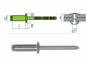 4 x 10mm Blindniete Edelstahl A2 DIN7337 (10 Stk.)