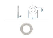 17mm Unterlegscheiben DIN125 Edelstahl A2 (10 Stk.)