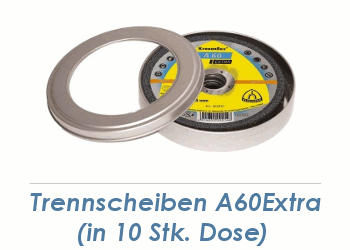 125 x 1mm Trennscheiben f. Metall / Edelstahl (10Stk. Vorratsdose) - A60 Extra (1 Stk.)