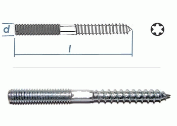 6 x 60mm Stockschrauben verzinkt (10 Stk.)