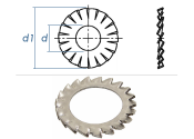 5,3mm F&auml;cherscheiben Form AZ  DIN6798 Edelstahl A2 (100 Stk.)