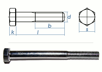 M5 x 70mm Sechskantschrauben DIN931 Teilgewinde Stahl verzinkt FKL8.8 (10 Stk.)
