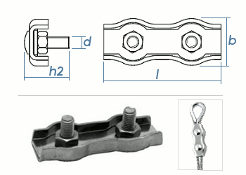 2mm Duplex Seilklemmen Edelstahl A4 (1 Stk.)