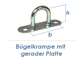 25mm Bügelkrampe mit gerader Platte verzinkt (1 Stk.)