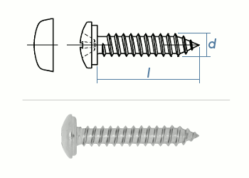 Blechschrauben Edelstahl A2 4,2 x 13 mm, 100 Stück im Paket