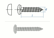 3,9 x 13mm Kappenschrauben Linsenkopf verzinkt &auml;hnlich  DIN7981 (100 Stk.)