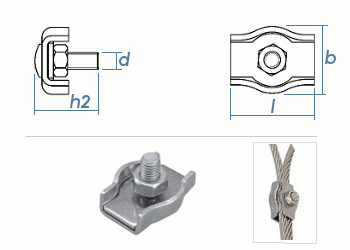 4mm Simplex Seilklemmen Edelstahl A4 (1 Stk.)