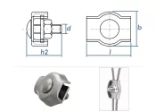 5mm Simplex Seilklemmen Stahl verzinkt (1 Stk.)