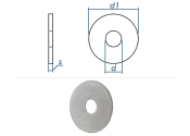 6,4 x 40 x 1,5mm Kotflügelscheiben Stahl verzinkt...