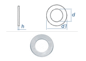 10,5mm Unterlegscheiben DIN433 / ISO7092  Stahl verzinkt...
