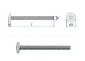 M4 x 15mm Möbelgriffschrauben verzinkt  (100 Stk.)...