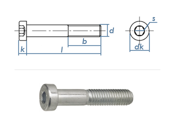 M3 x 16mm Zylinderschraube DIN7984 Stahl verzinkt FKL 8.8  (10 Stk.)