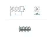 6,3 x 13mm Euroschrauben kl. Senkkopf PZ Stahl verzinkt...