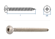 4,5 x 30mm Spanplattenschrauben Pan Head TX Edelstahl A2...