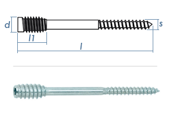 Distanzschrauben 6,0 x 120 mm Justierschrauben 100 St