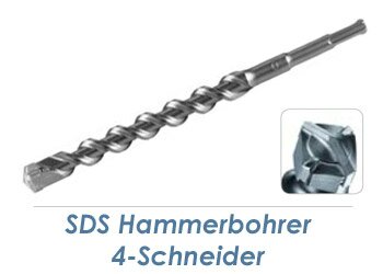 6 x 160/100mm SDS Hammerbohrer 4-Schneider (1 Stk.)
