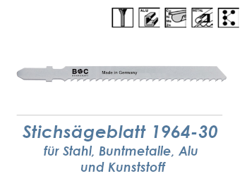 3 x 75mm Stichsägeblatt 1964-30 für Stahl, Alu, Buntmetall, Kunststoff  (1 Pkg. = 5 Stk.) (1 Stk.)//AUSL//