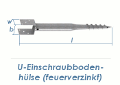 80 x 700mm U-Einschraubbodenh&uuml;lse feuerverzinkt (1 Stk.)