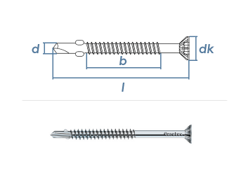 6,3 x 50mm Flügelbohrschrauben TX Stahl verzinkt (10 Stk.)