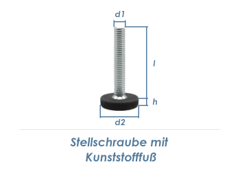 M5 x 20mm Stellschraube mit Kunststofffuß (1 Stk.)