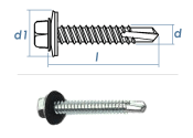 4,8 x 25mm Fassadenschrauben verzinkt mit Bohrspitze u....