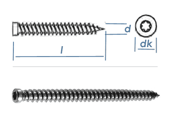 7,5 x 92mm Rahmenschrauben mit kleinem Kopf TX30 Stahl verzinkt (10 Stk.)