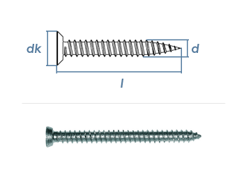 7,5 x 92mm Rahmenschrauben mit Senkkopf Torx Stahl verzinkt (10 Stk.)