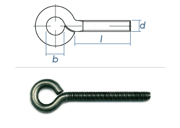 M4 x 20mm Ringschrauben Edelstahl A2 (10 Stk.)