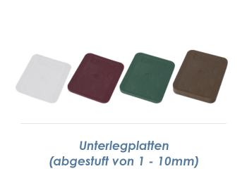 60 x 40 x 2mm PP Unterlegplatte (10 Stk.)