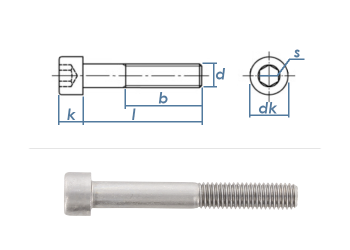 M4 x 40mm Zylinderschrauben DIN912 Edelstahl A2  (10 Stk.)