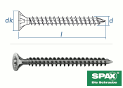 8 x 160mm SPAX Konstruktionsschrauben Vollgewinde TX Senkkopf (1 Stk.)