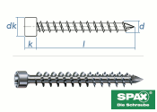 8 x 200mm SPAX Konstruktionsschrauben Vollgewinde TX Zylinderkopf (1 Stk.)