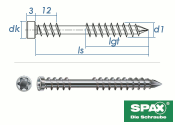 5 x 60mm SPAX Terrassenschrauben Zylinderkopf Edelstahl...