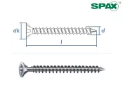 8 x 400mm SPAX Konstruktionsschrauben VG TX Senkkopf (1...